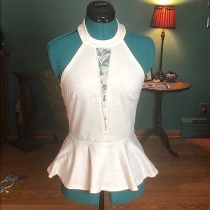 Peplum Lace Tank
